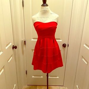 Red Strapless Dress